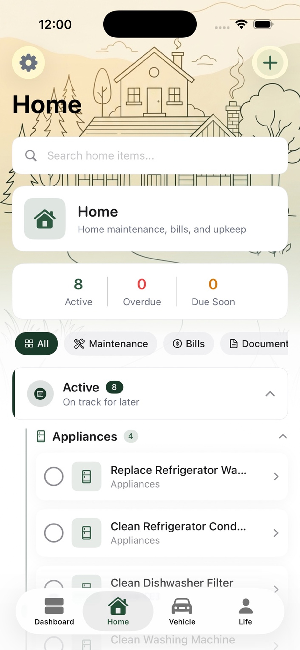 Guardian Angel Home screen
